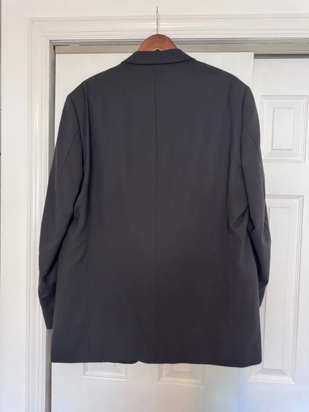 Pronto Uomo 100% Worsted Wool Black Suit Jacket Blazer 50T
